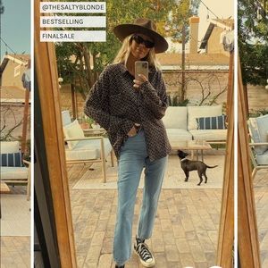 12th Tribe x Salty Blonde Ashland Black Geo Button-up - Size M #SaltyInTheCity